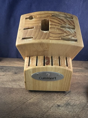 Cuisinart Wood Wooden Knife Block Holder 13 Slots Kitchen Organize Storage - Picture 2 of 9