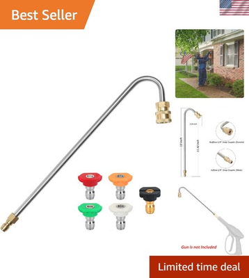 #ad Versatile Gutter Cleaning Tool: 4000 PSI Pressure Washer Attachment with 5 Tips $28.79