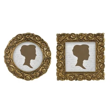 3 Inch Small Mini Vintage Picture Frames Set of 2, Wallet Size Floral Antique...