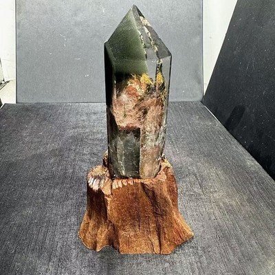 298g Top Rare Natural garden ghost phantom Quartz Mineral specimen Crystal+st