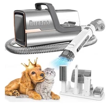 Dog Grooming Kit & Dog Hair Vacuum,15000 Pa Powerful Suction, Pet Grooming Va...