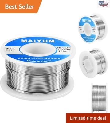 Compact 63-37 Tin Lead Solder Wire 0.8mm 100g - Ideal for Electrical Repairs