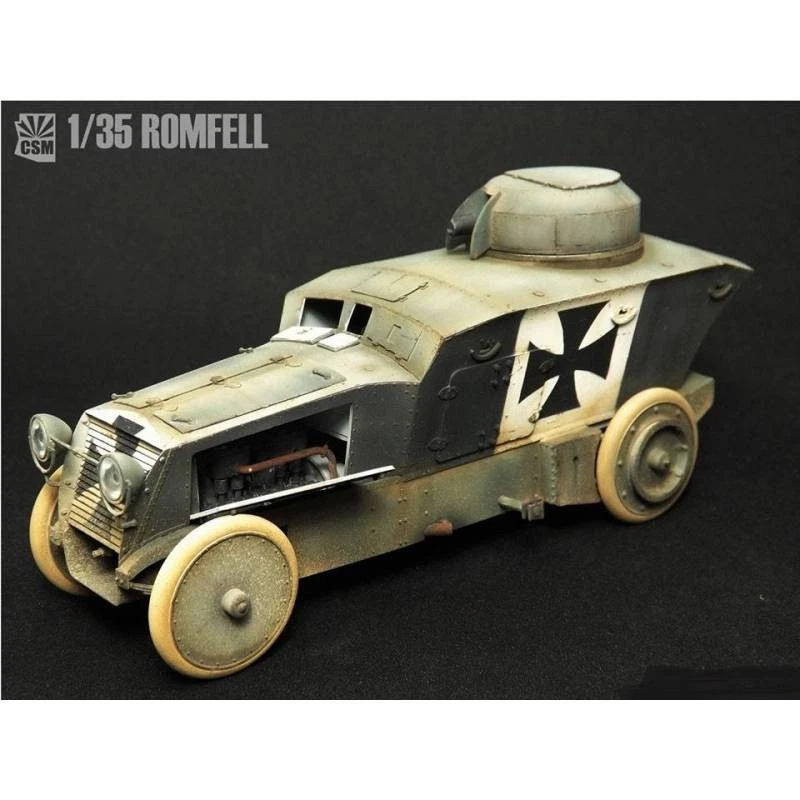 Modello Auto Corazzata Romfell Panzerwagen Austro-Ungarico Wwi Armatura | Rame - Immagine 3 di 4