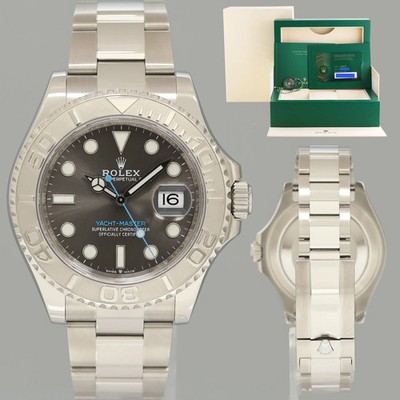 2024 PAPERS Rolex Yacht-Master 126622 Steel Platinum Rhodium Blue Watch Box