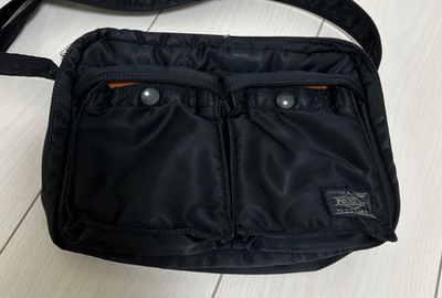 #ad PORTER Yoshida Tanker 2Layer Shoulder CrossbodyBag Black Made in Japan Authentic $120.00