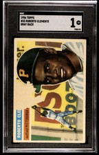 1956 TOPPS GRAY BACK #33 ROBERTO CLEMENTE PSA 1 (Sharp Image!)