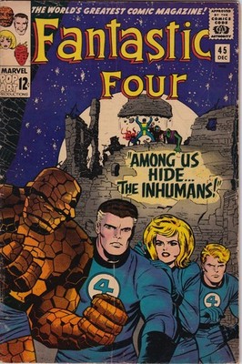   Fantastic Four #45 Silver Age (Marvel 1965) The Inhumans Jack Kirby Mid-Low
