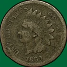 1859 Indian Head Cent Good G Coin, Damaged #43690