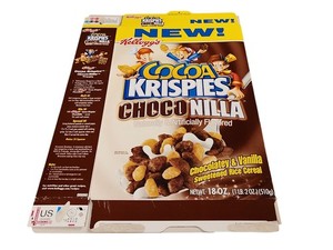 Kellogg's Cocoa Krispies ChocoNilla Cereal Box