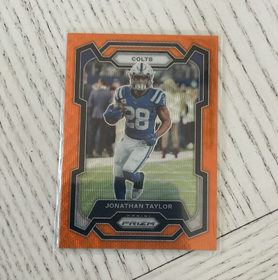 Panini 2023 Prizm Jonathan Taylor #127 Colts Orange Wave Prizm /60 NFL
