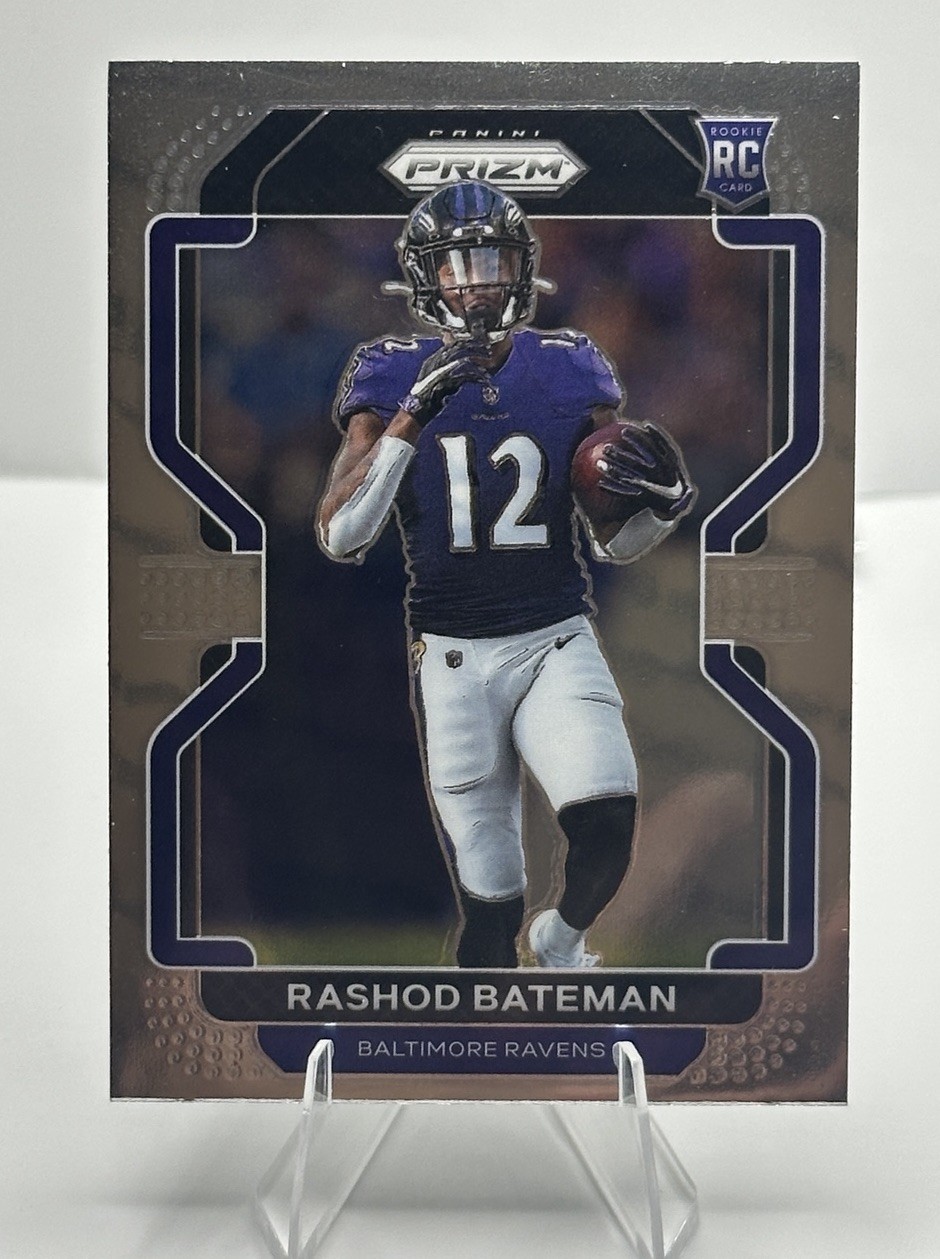 Rashod Bateman 2021 Panini Prizm Rookie Rookie RC #340 🔥 Baltimore Ravens