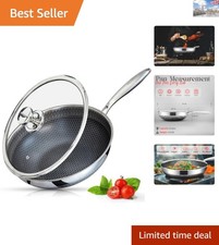 30cm Large Wok Pan - Oven-Safe, Non-Stick, and Dishwasher Safe for Easy Cooking