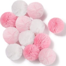 12 Cat Pom Pom Balls - Large Plush Fuzzy Toys for Interactive Indoor Play