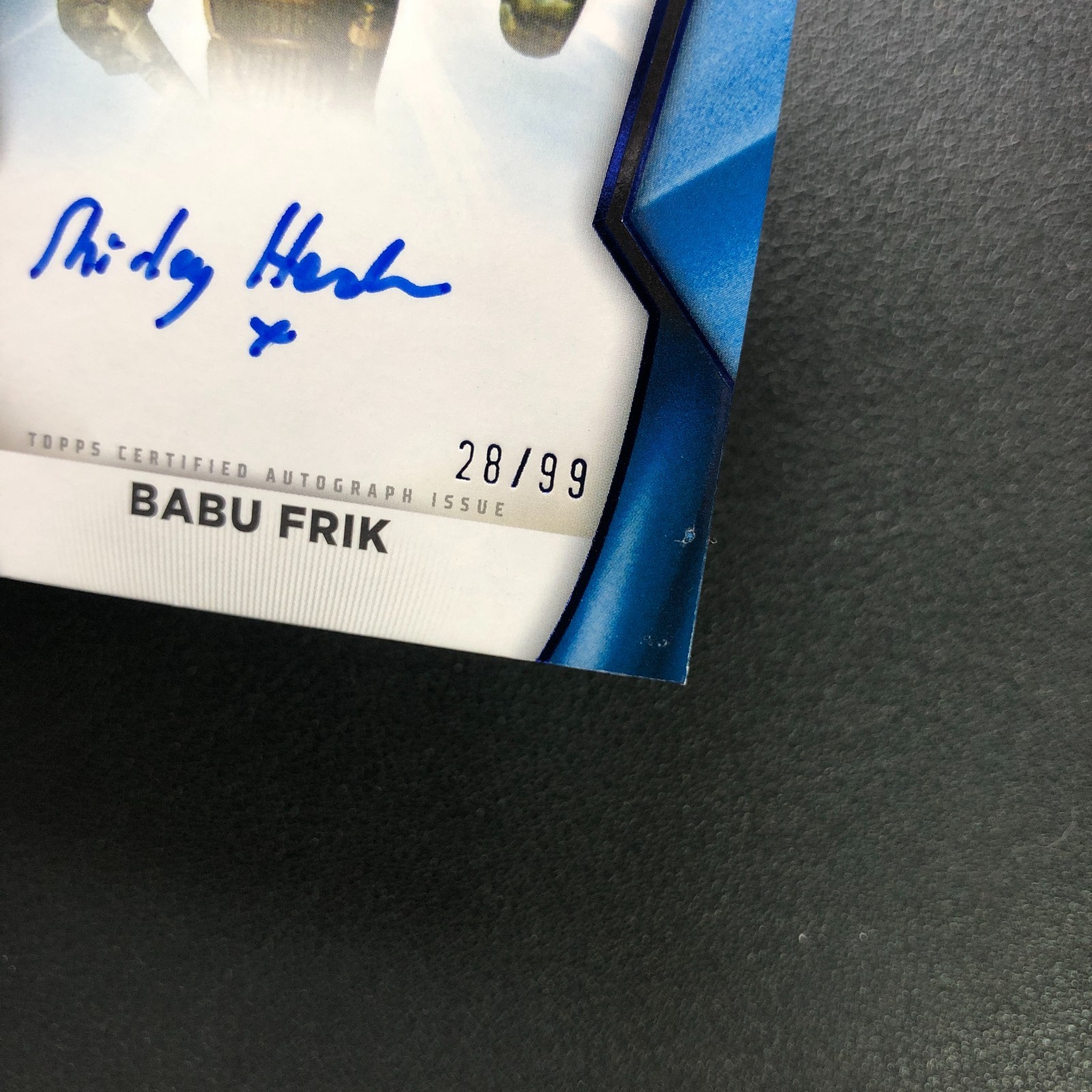 2025 Topps Star Wars Masterwork On Card Auto Shirley Henderson Babu Frik /99 view 4