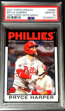 2021 TOPPS UPDATE 1986 TOPPS 35TH ANNIVERSARY #86B6 BRYCE HARPER  PSA 10