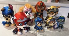 Lot Of 8 Paw Patrol Stuffed Plush Character Toys Lot Chase Rubble Sky Marshall
