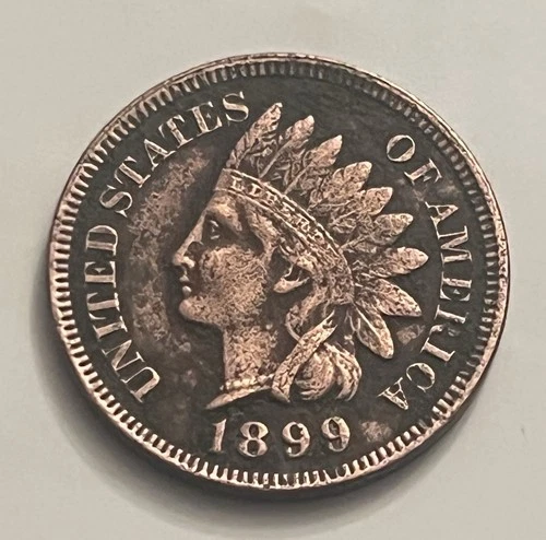 1899 Indian Head Cent Penny VF Details  BN150