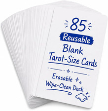 85 Reusable Blank Tarot Cards, Erasable Wipe-Clean Deck