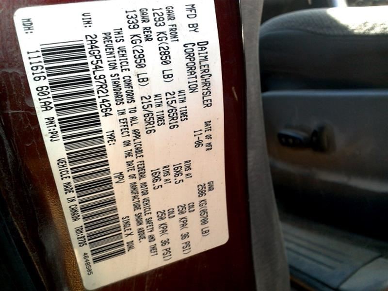 Door Handle Exterior Assembly Liftgate Power Lock Fits 01-07 CARAVAN 2894608 thumbnail 2