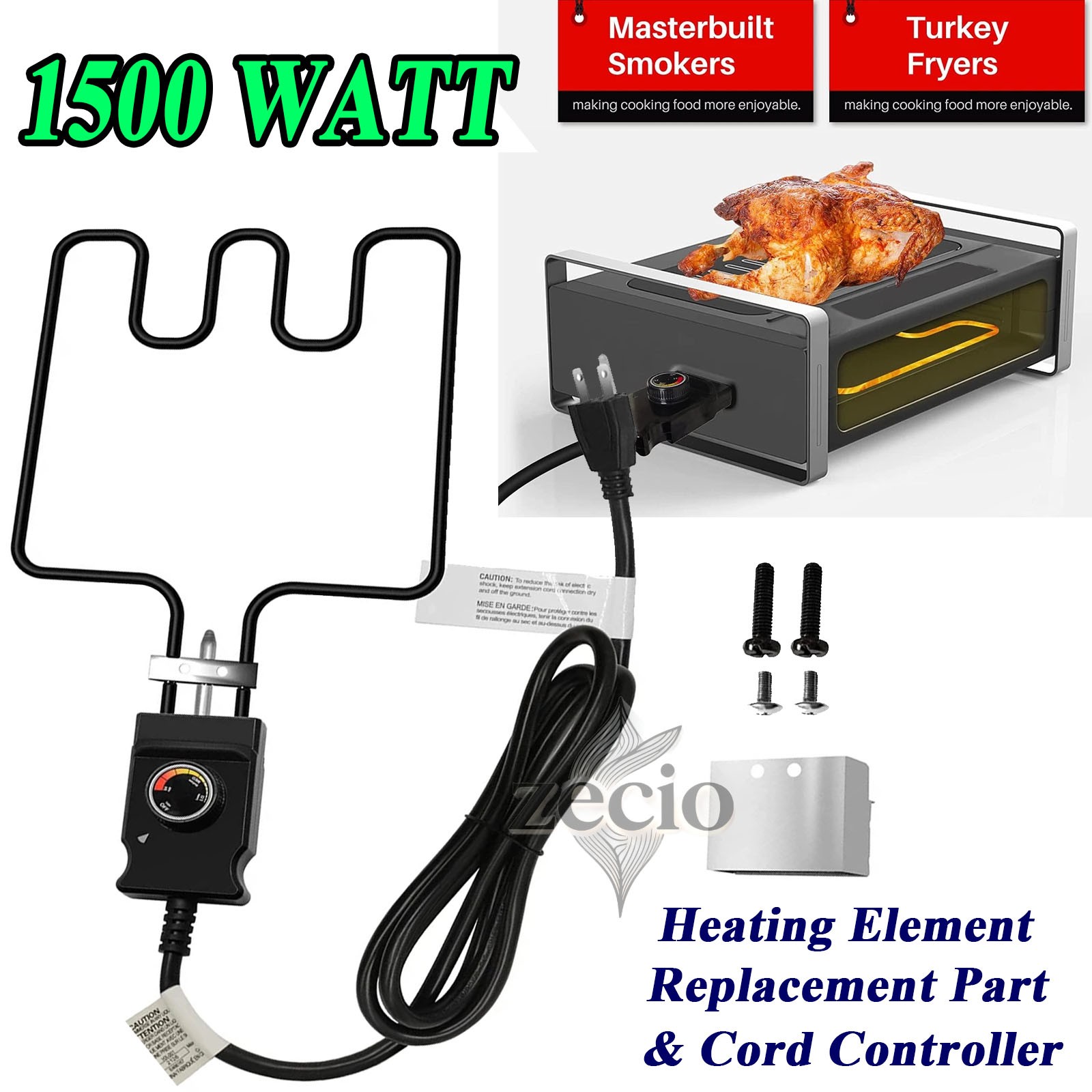 1500 Watt Heating Element Part & Cord Controller for Masterbuilt Electric Smoker