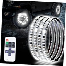 4PCS 14" Pure White Wheel Lights Adjustable 14 Inches Single Row - Pure White