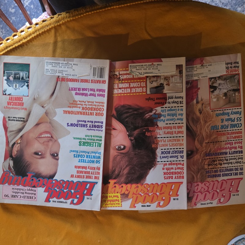 Lot of 3 Good Housekeeping  Magazines  April, Sept,  June 1990