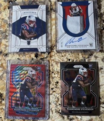 2021 Panini National Treasures - Rhamondre Stevenson ROOKIE CARD LOT