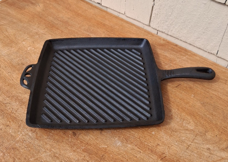 Lewis & Clark Corps of Discovery Cast Iron Skillet -Square- Cleaned and Seasoned