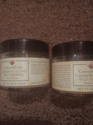 Crabtree & Evelyn Caribbean   Island Wild Flower Body Cream X 2