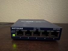 Netgear GS105 V5 Prosafe 5 Port Gigabit Switch WITH POWER ADAPTER