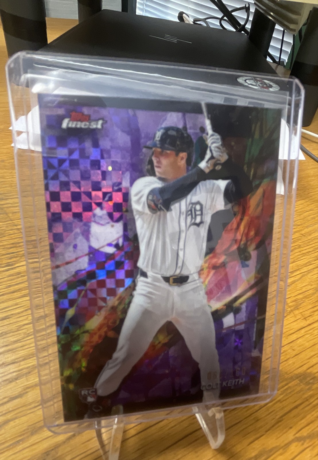 2024 Topps Finest Colt Keith #38 Purple Checkerboard Refractor /150 Tigers