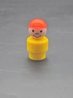 Vintage Fisher Price Little People Boy Red Baseball Hat Yellow Shirt
