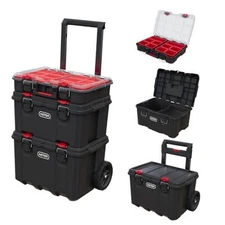  Stack-n-Roll Modular Tools Organizer for Garage Storage and DIY, 3 3PC System