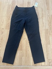 A New Day Pants Womens Size 2 Black Stretch High Rise Straight Hip n Thigh New