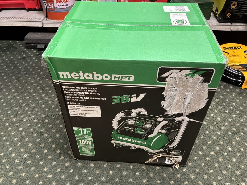 Metabo HPT 36V MultiVolt 2 Gallon Cordless Air Compressor, Portable and Versa...