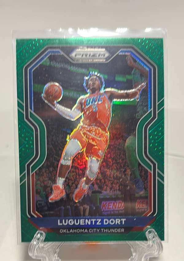 2020-21 Panini Prizm - Green Prizms #31 Luguentz Dort Excellent