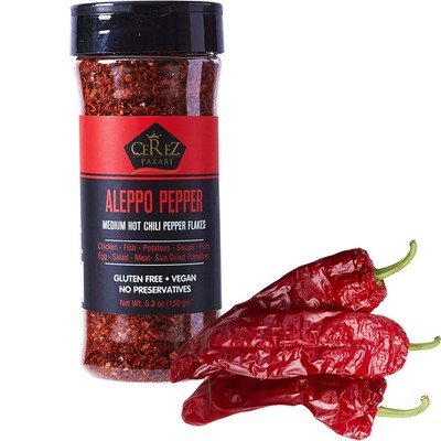 Cerez Pazari Aleppo Pepper Moderate Heat 150 Gr | Crushed Turkish Red Chili Pepp