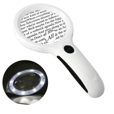 Magnifying Glass with Lights 2.5X 8X Illuminated Magnifier Loupe Handheld Mag...