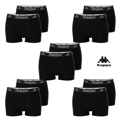 Kappa 10er Pack Herren Boxershorts Unterhosen Schwarz - Schwarz Gr. M - 2XL NEU - Bild 1 von 4