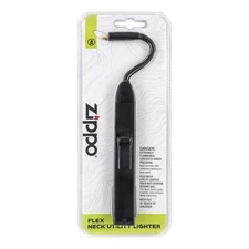 Zippo Flex Neck Utility Butane Lighter - Windproof, Adjustable Flame, Black