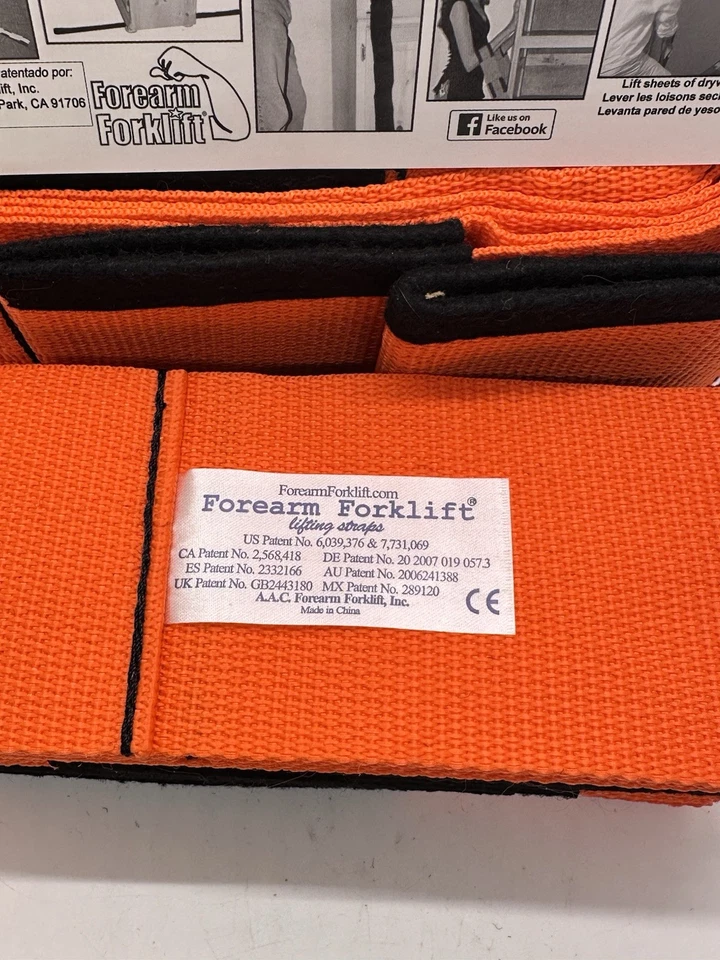 Correas de elevación para carretilla elevadora de antebrazo sistema de movimiento ajustable naranja como se ve en TV Foto 4 de 4