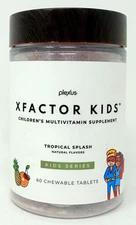 Plexus XFACTOR KIDS Children's MultiVitamin 60 Chewable Tablets Tropical Splash