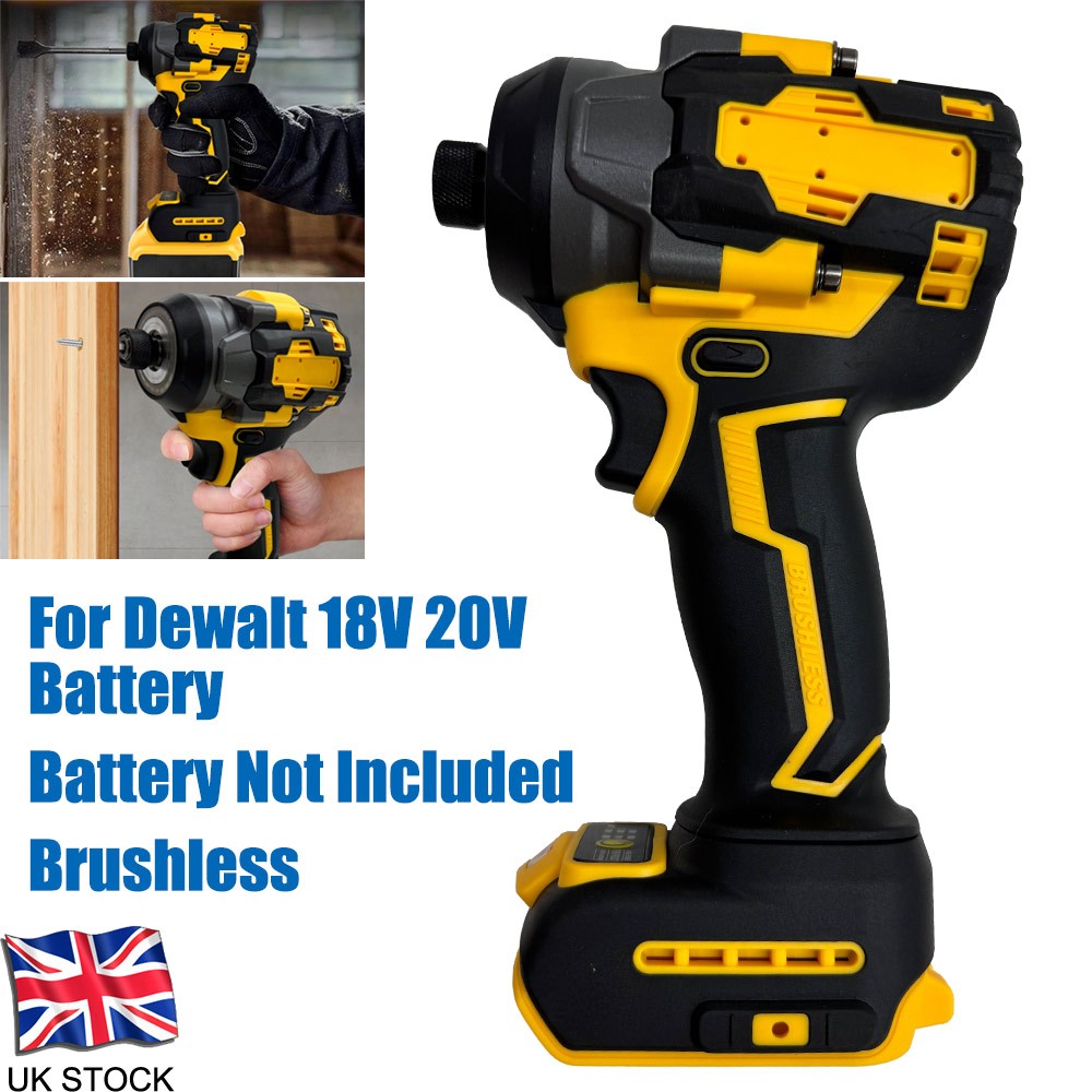 For Dewalt 18V 20V 800N.M Cordless Brushless Electric Impact Driver 1/4''