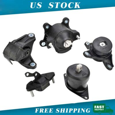 #ad #ad 5PCS Engine Motor amp; Trans Mounts Kit for Honda Accord 2.4L 2008 2012 Auto Trans $60.49