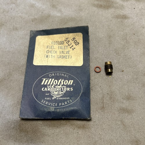 VALVOLA DI RITEGNO ASPIRAZIONE CARBURANTE ORIGINALE TILLOTSON NOS 010100 - Foto 1 di 2