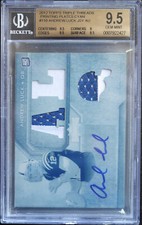 BGS 9.5 2012 TRIPLE THREADS ANDREW LUCK RC ROOKIE #110 (1/1) CYAN PLATE AUTO 10