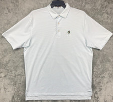 Peter Millar Men's Summer Comfort Performance Polo Shirt Golf White XL Striped