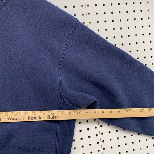 VTG 90s Gap Crewneck Sweatshirt Mens Large Blue Made USA V Notch Weave 24x27.5 - Picture 17 of 19