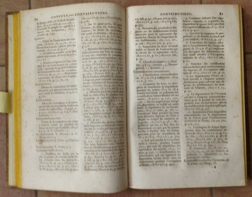 1827 Table Décennale Du Bulletin Des Lois 1er Avril 1814-31 Décembre 1823 E. O. - Imagen 4 de 4