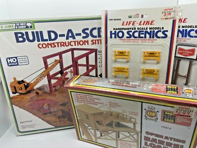 NIB Life-Like Build-A-Scene Construction Site #1357 a.r.m. barrel loader 15313++